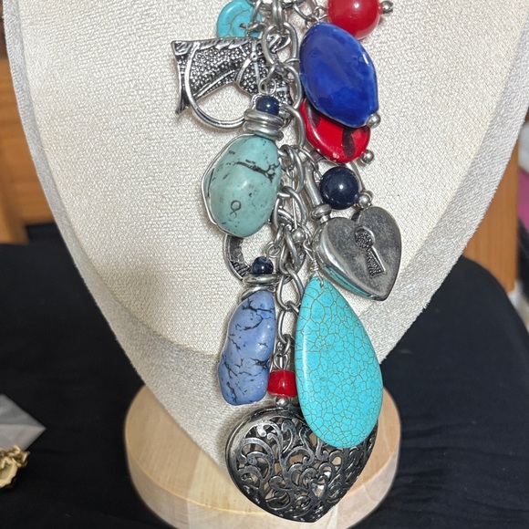 Multi-Color Pendant Necklace - Picture 2 of 2